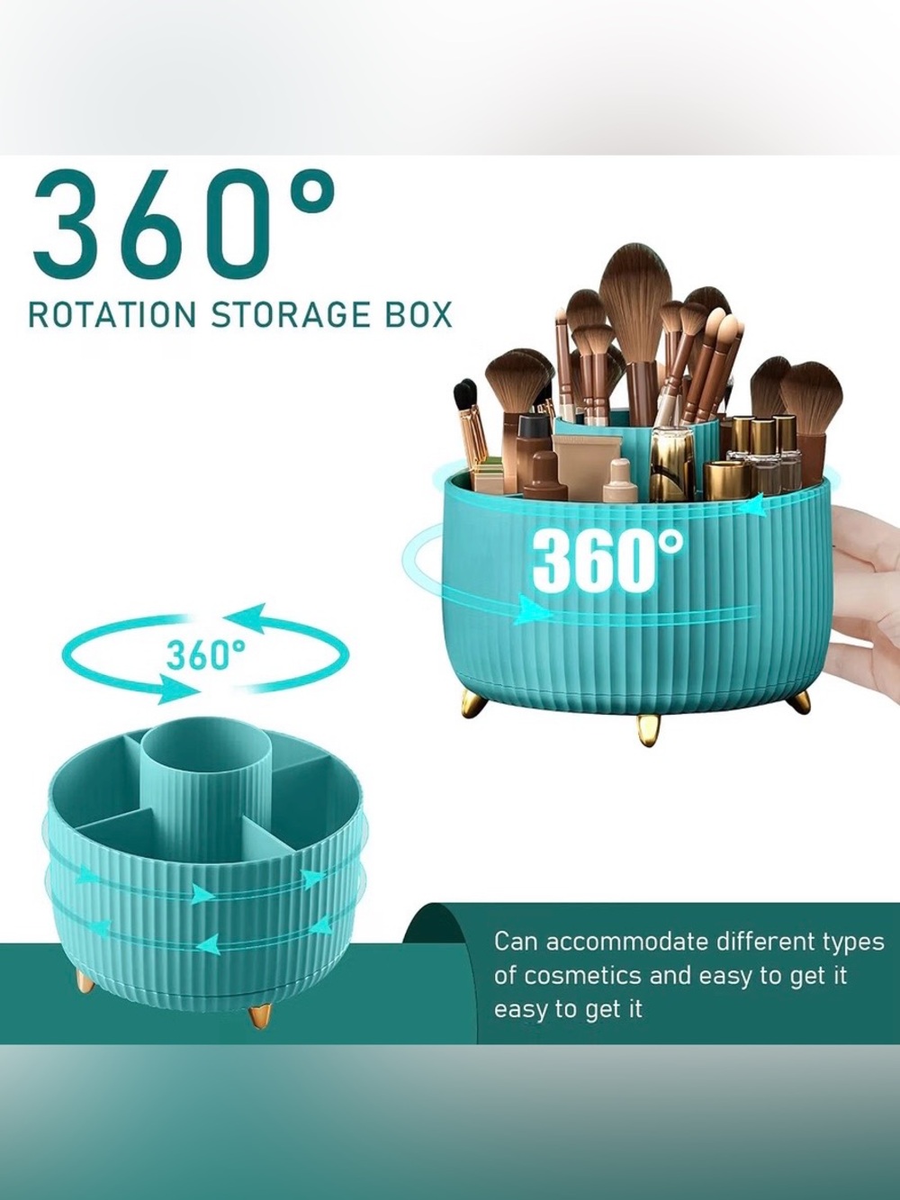 7/$70 Bundle 360 Rotating Makeup Brush Organizer 🔖